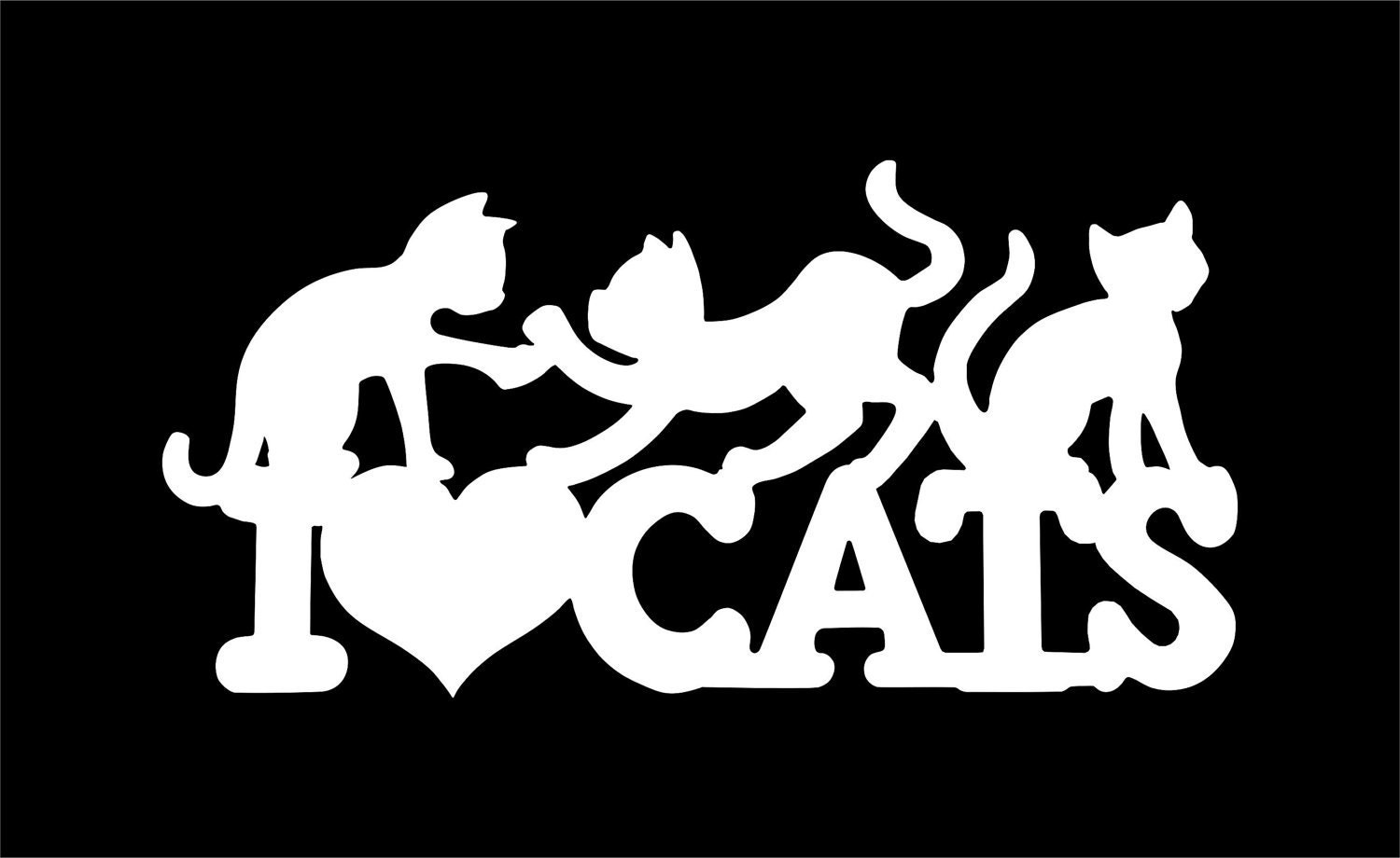 Download I love cats vinyl decal / sticker by ilikethatsticker on Etsy