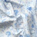 blue floral vintage fabric 57 for patchwork, quilting or pillowcases, antique, blue carnations, cotton