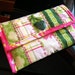 Kindle, Kindle Paperwhite & Kindle Voyage Cover Handmade Quilted Cotton Pink and Green