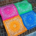 Mini Quilt - Bandana Lap Quilt - Jewel Tones