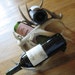 Three Piece Deer Antler Wine Rack