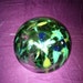 SUMMER SALE Gorgeous Blue and Green Glass Witch Ball from Salem, Ma
