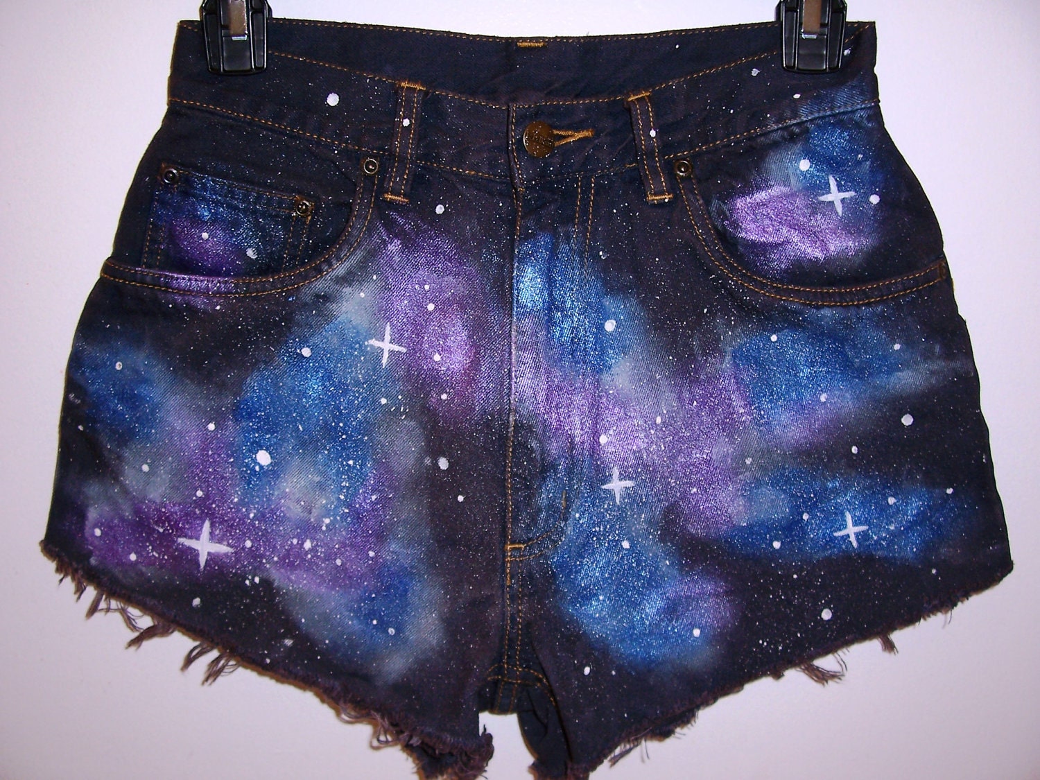 High Waisted Galaxy Shorts