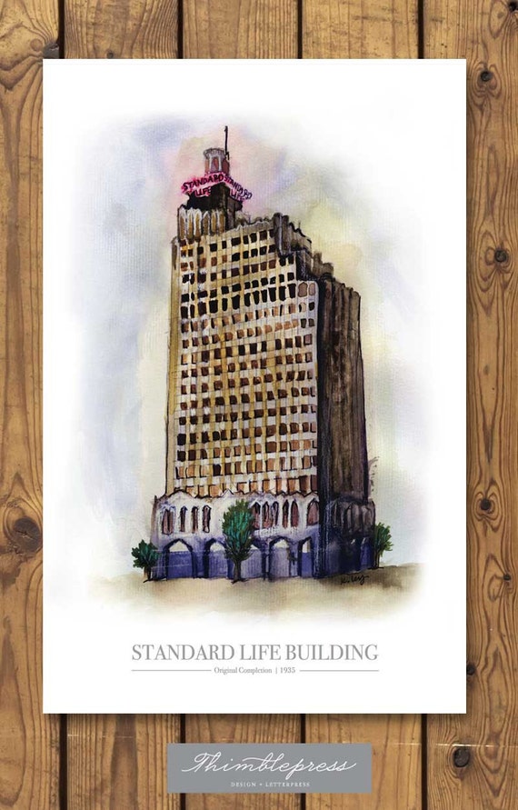 Standard Life Building by thimblepress on Etsy