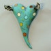 Heart, ceramic wall art, Jacquline Hurlbert, one of a kind, unique, title: "Light Hearted"