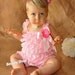 Pick ONE Baby Girl Lace Posh Petti Ruffle Rompers headband hair bow S M L XL