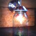 Mason Jar, Wall Sconce, Mason jar light