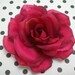 Rockabilly, Pin Up Girl, Dark Pink Rose Flower Hair Clip
