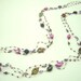 Long necklace purple amethyst,crystal hand knotted on silk thread.