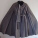 Gray Wool Cape Mod and Dramatic Gemini with Black Velvet Jacket
