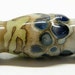Lampwork Focal Bead in Black, Blues and Neutrals for Artisan jewelry