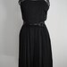 Vintage 1950s 50s Cocktail Dress Little Black Dress with Matching Belt Holiday Fall Fashion Designer Howard Wolf Mad Men