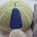 Cobalt Blue Sea Glass Pendent Fine Silver