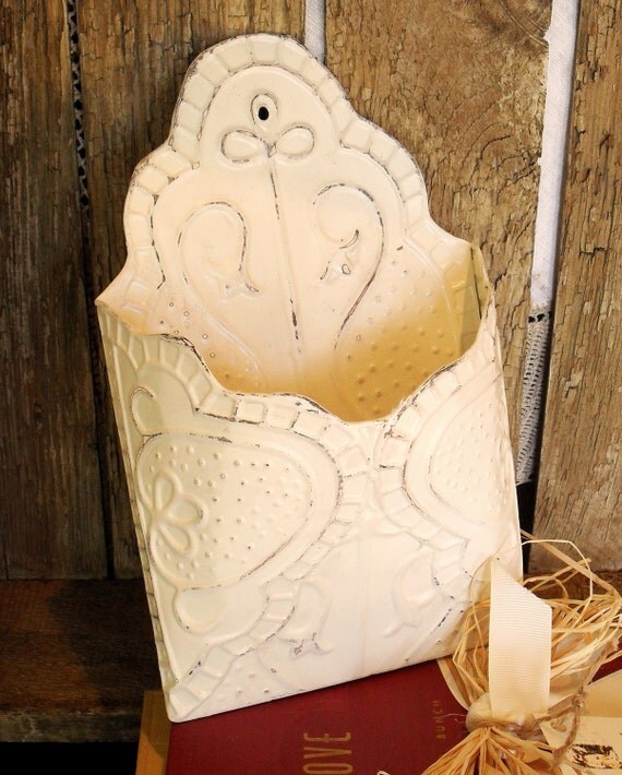 shabby chic vintage tin letter holder 838 by shabby chic vintage tin letter holder 838 by