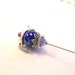 Reserved for Dale CLEARANCE Blue Spatter Tea Party Enamel Ware hat pin Victorian vintage look