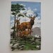Reserved - SALE 50% OFF - Vintage Linen Tea Towel, Unused/Kitsch/1970s/Deer //TP14