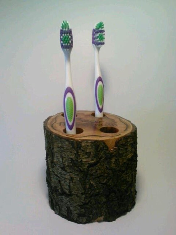 Items similar to Toothbrush Holder, Rustic, Customized, Personalized on