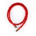 Red Coral Beads with Marbled Stone End Bracelet