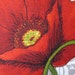Poppies Gray Damask 18 inch Pillow Cover
