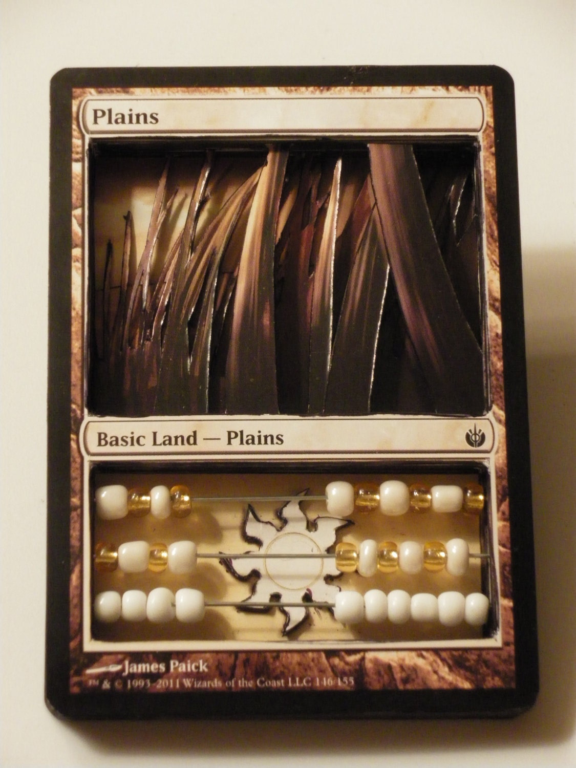 Magic the Gathering Life Counter Abacus Plains Scars of