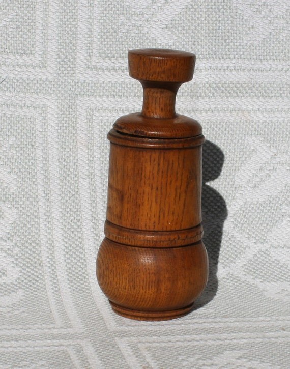 Antique Wooden Nutmeg Spice Grinder