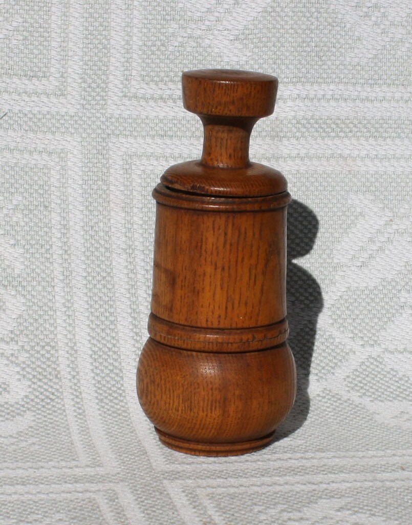 Antique Wooden Nutmeg Spice Grinder