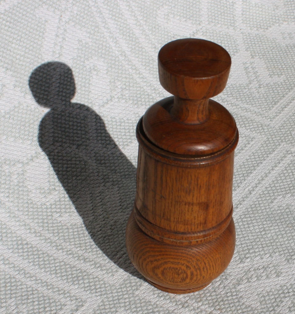 Antique Wooden Nutmeg Spice Grinder