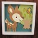 Baby room, Nursery wall art, Decor Art for Kids, deer...blue