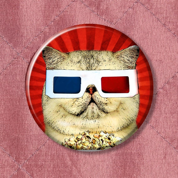 Items similar to 3D  Fat Cat  Movie  Critic Cat  with old 