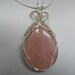 Rose Quartz Wire Wrapped Pendant