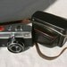 1968 German vintage camera 35mm, with leather case, inudstrial chic, shabby chic
