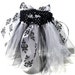 Black and white baby tutu with ribbon by EmmysBabyBoutique on Etsy