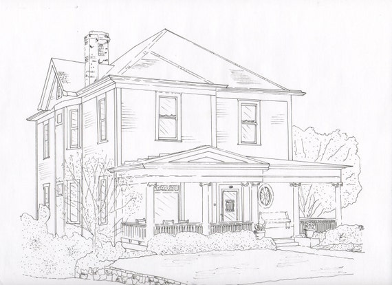 Custom Pen and Ink Drawings of Homes, Businesses, Family Farms, etc.