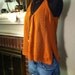 Vintage Crochet Terracotta Tank Top Shirt 1970's