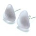 Lavender Sea Glass Earrings OOAK - Heart Shaped - Sterling Silver Posts - Sea Glass Jewelry