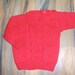 sweet little hand knitted soft baby jumper red 6-9 month