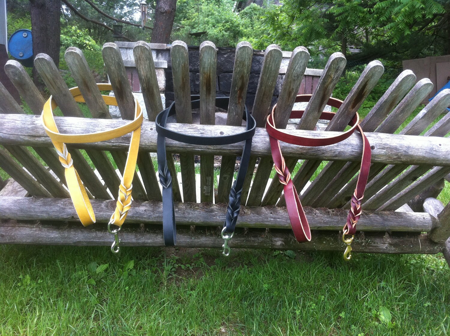 Leather Dog Leash by EastSideCollars on Etsy