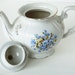Vintage Teapot - Floral Teapot - Kitchen Teapot - Blue Flower Teapot - 2 Cup Teapot