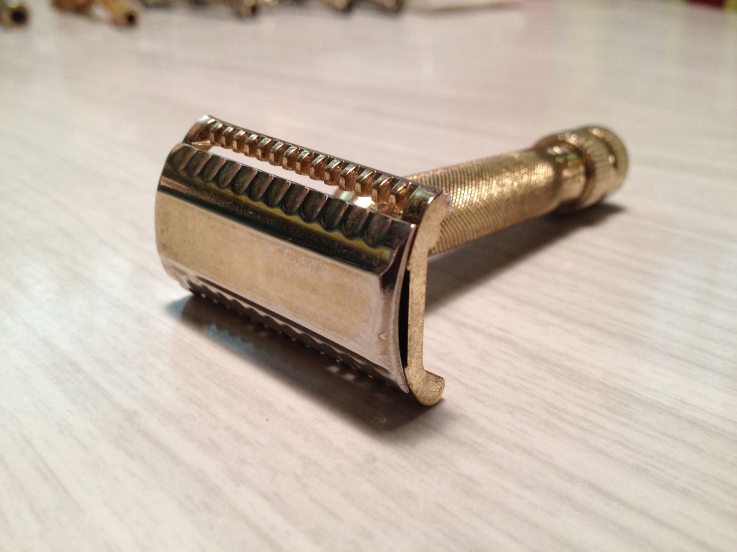 Beautiful Gold Hoffritz Slant Safety Razor