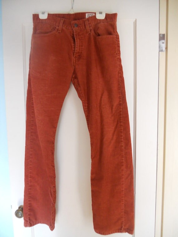 Vintage rust colored levi's corduroy pants