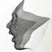 powder coated steel wire mesh wall hanging mirthful face