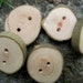 Natural Sycamore Wooden Tree Branch Buttons Wood Accessory for Knitting, Crochet, Journal, Jewelry, and Clothing Projects - Set of 5