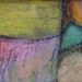 Original ABSTRACT ACEO, TEXTURED painting, oil pastel painting, one of a kind Colorful Miniature Art by Teofana