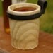 Wooden mead cup with option for belt attachment