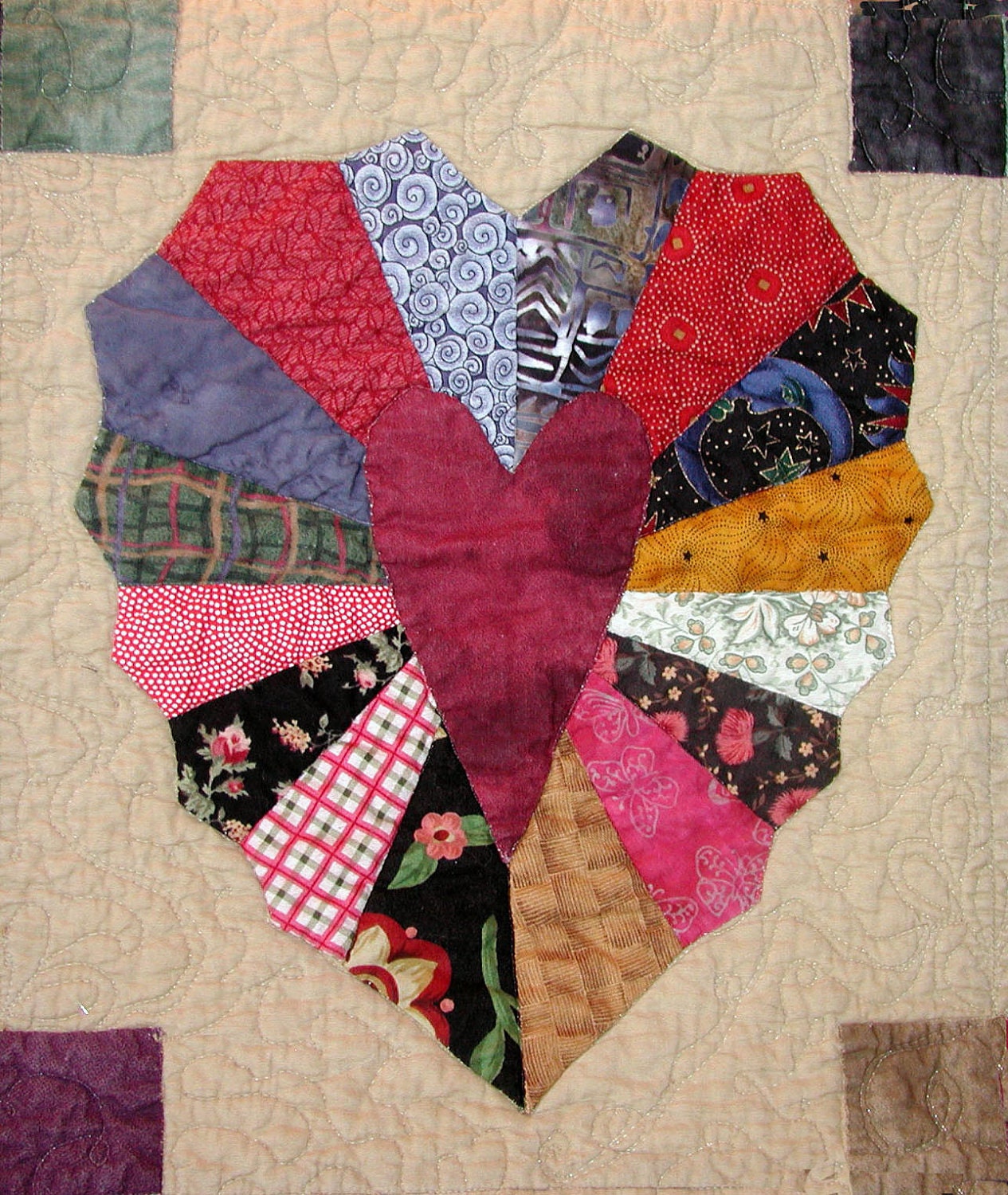 Dresden Heart Quilt Pattern by lilpreciousthings on Etsy