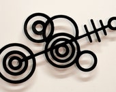 Crop Circles - modern painted steel wall sculpture