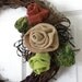 Grapevine Wreath with Burlap Roses