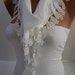 White Cotton Shawl/Scarf lace edge
