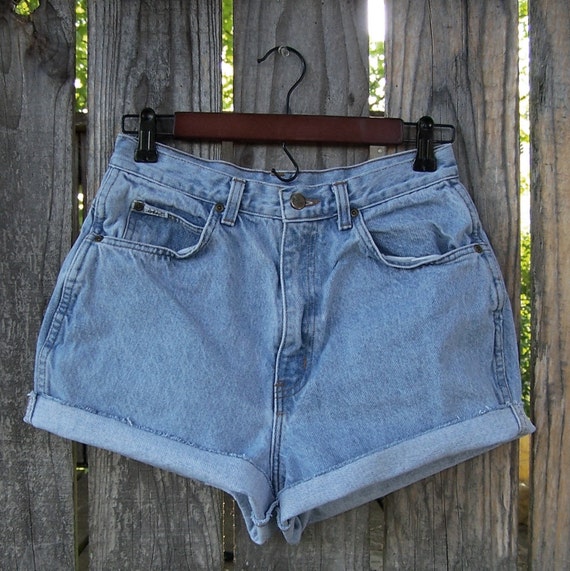 Vintage 1980s CHIC jeans high waisted shorts / cut offs