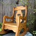 Vintage Doll Rocking Chair Oak Handmade Childs Toy